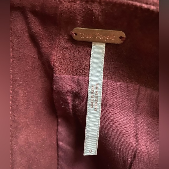 Free People studded burgundy suede skirt - Picture 3 of 3